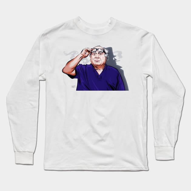 Danny DeVito - An illustration by Paul Cemmick Long Sleeve T-Shirt by PLAYDIGITAL2020